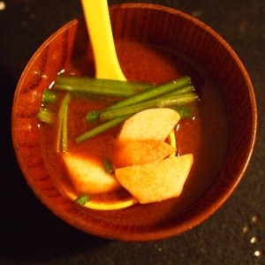 ❤長芋とニラと豆腐のお味噌汁❤